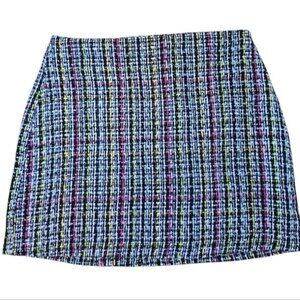 3/$15 Gab Kate Colorful Tweed Mini Skirt Size Small